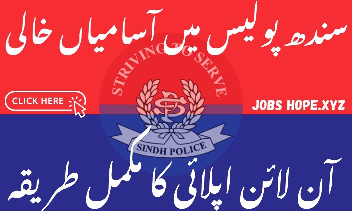 Latest Sindh Police Jobs 2025 – Apply Online for Sindh Police Career Opportunities