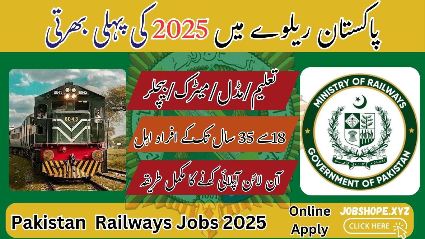 Latest Pakistan Railways Jobs 2025 – Apply Online for PR Careers