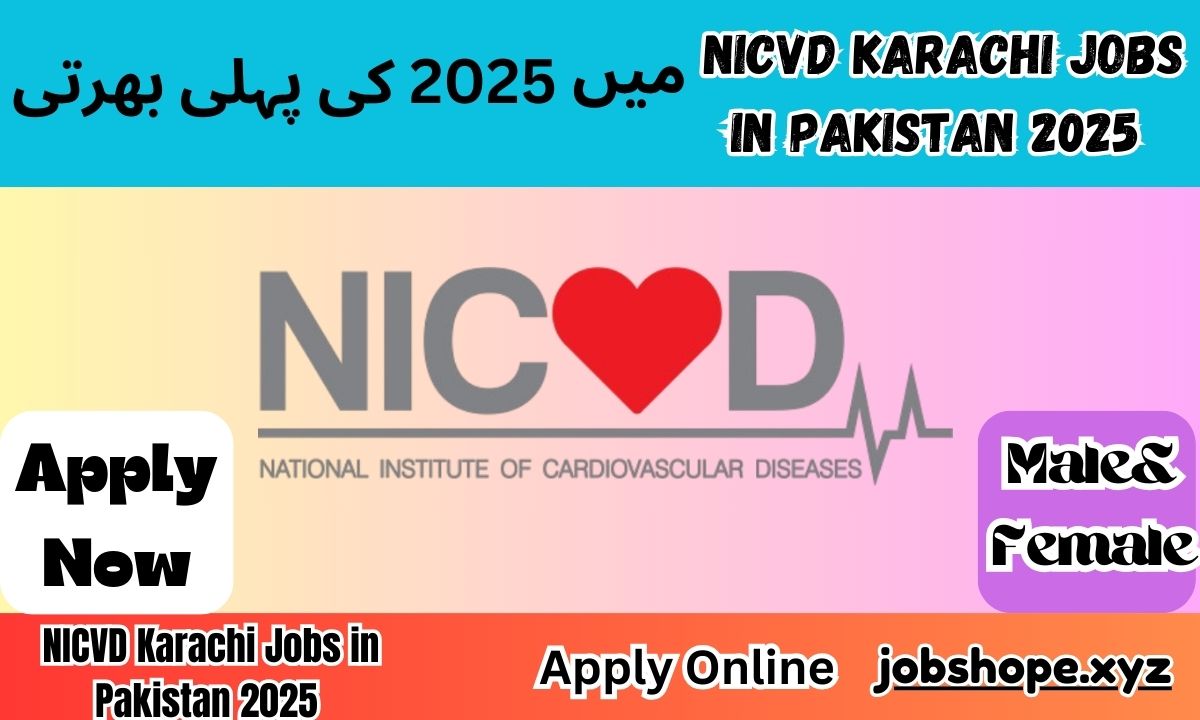 NICVD Karachi Jobs in Pakistan 2025