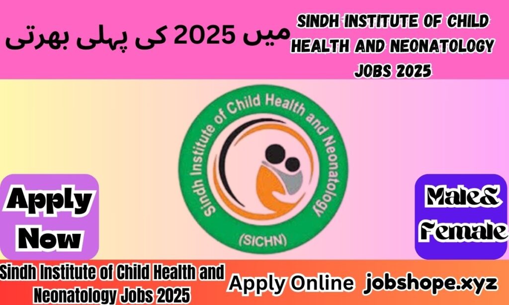 Sindh Institute of Child Health and Neonatology Jobs 2025