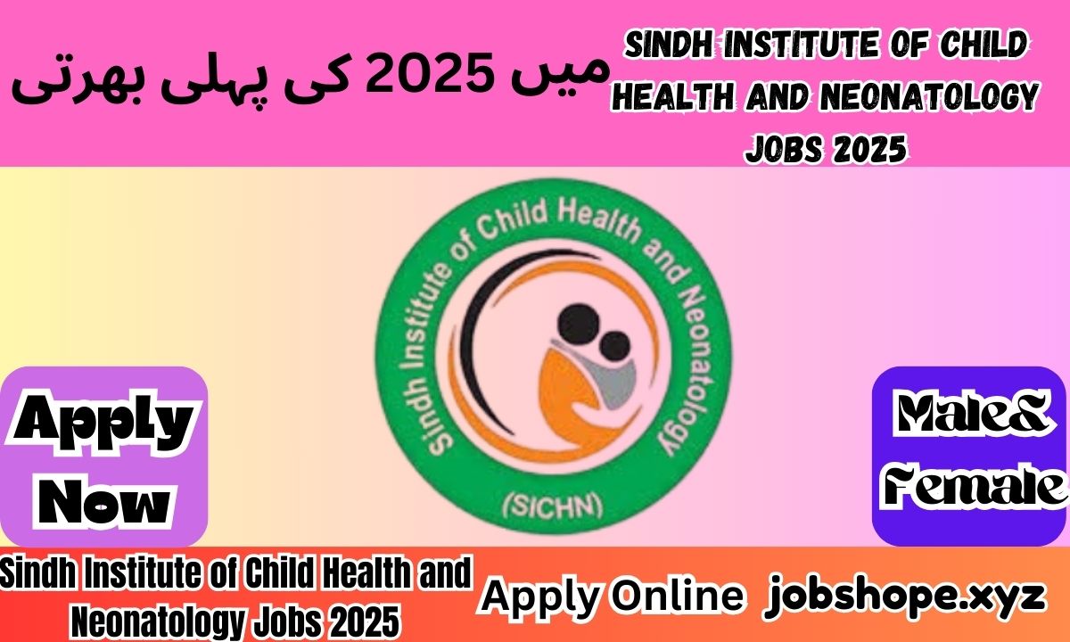 Sindh Institute of Child Health and Neonatology Jobs 2025