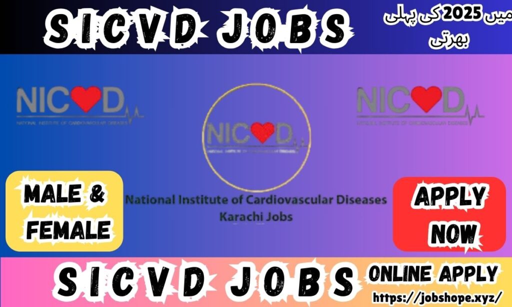 "NICVD Jobs 2025 – Apply Online for Sindh Institute of Cardiovascular Diseases Careers in Pakistan"